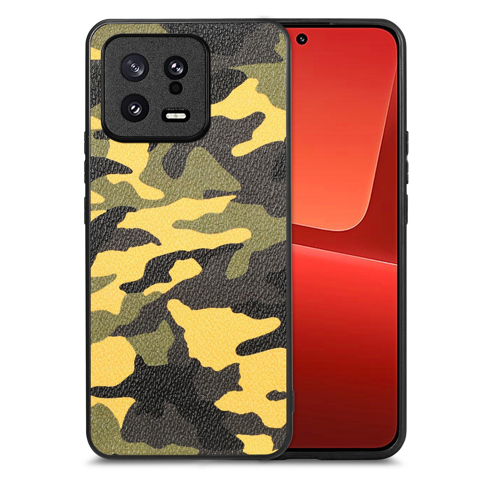 Leather Coated PC TPU Phone Case for Xiaomi 13 5G Precise Cutout Camouflage Pattern Phone Cover Leather Coated PC TPU Phone Case for Xiaomi 13 5G Precise Cutout Camouflage Pattern Phone Cover